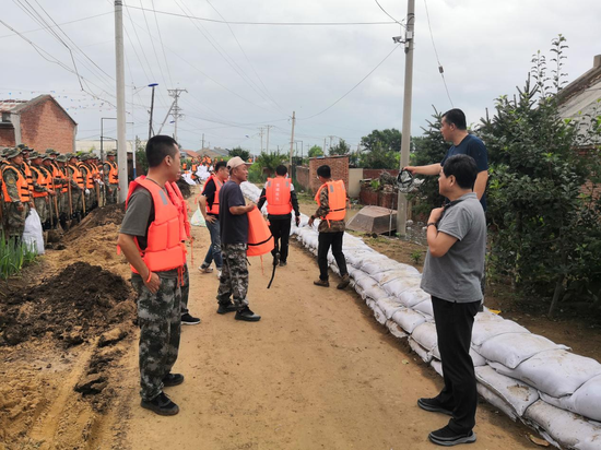 松遼委黑龍江拉林河工作組在哈爾濱市雙城區多口店堤防段指導抗洪搶險